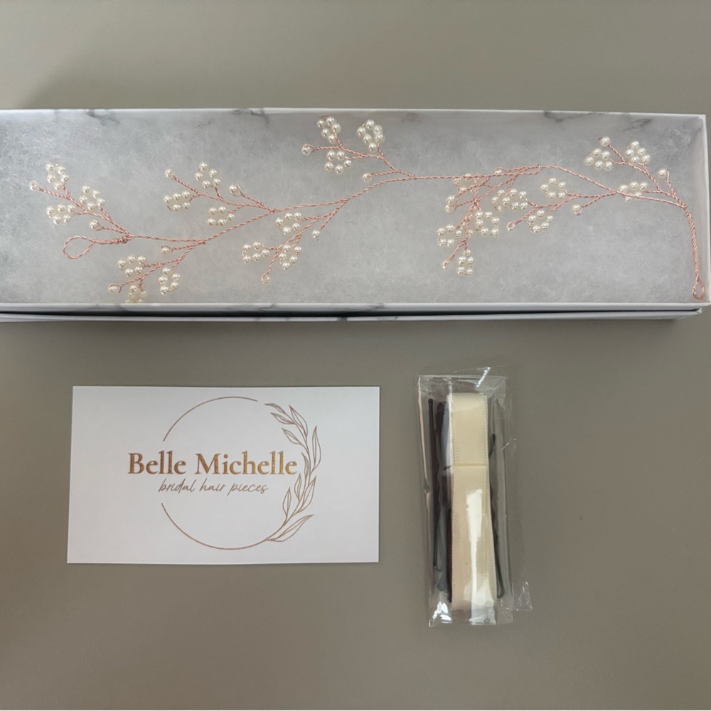 Bridal Hair Vine - 6 in, rose gold